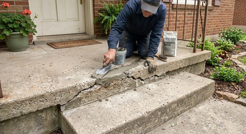 Chipped Concrete Repair in West Des Moines, IA